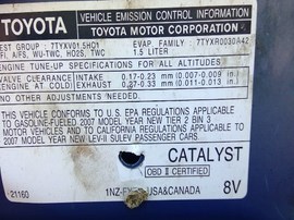 2007 TOYOTA PRIUS, BLUE, 1.5L, AT.   Z25210